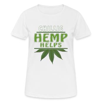 CHILLIG HEMP HELPS - Women's Breathable T-Shirt - white - Front - AI Model Female 172 dark (172cm)