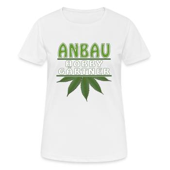 HANF ANBAU HOBBY GÄRTNER - Frauen T-Shirt atmungsaktiv - Weiß - Vorne - AI Model Female 172 dark (172cm)