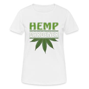 JARDINIER DE CHANVRE - T-shirt respirant Femme - blanc - Devant - AI Model Female 172 dark (172cm)