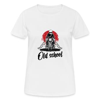 old school - T-shirt respirant Femme - blanc - Devant - AI Model Female 172 dark (172cm)
