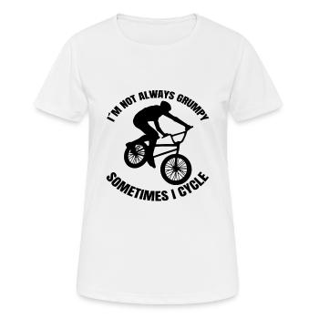 Radeln Fahrrad Radfahren Mountainbike Fahrradtour - Frauen T-Shirt atmungsaktiv - Weiß - Vorne - AI Model Female 172 dark (172cm)