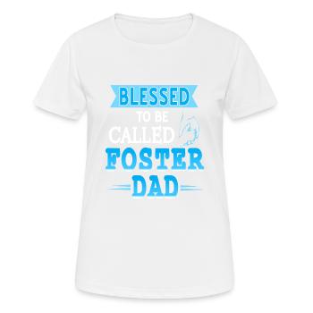 Blessed To Be Called Foster Dad Retro Awesome - Women's Breathable T-Shirt - white - Front - AI Model Female 172 dark (172cm)