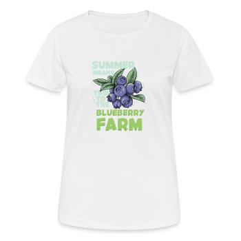 Myrtille Myrtille Arbuste Forêt Forêt Fruit - T-shirt respirant Femme - blanc - Devant - AI Model Female 172 dark (172cm)