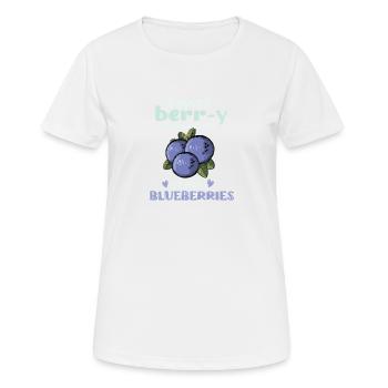 Myrtille Myrtille Arbuste Forêt Forêt Fruit - T-shirt respirant Femme - blanc - Devant - AI Model Female 172 dark (172cm)