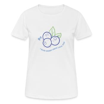Myrtille Myrtille Arbuste Forêt Forêt Fruit - T-shirt respirant Femme - blanc - Devant - AI Model Female 172 dark (172cm)