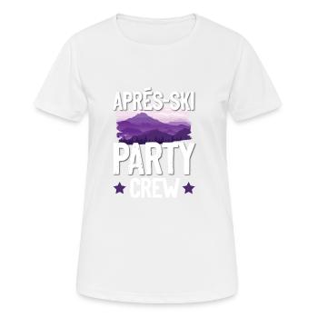 Apres SKi Party Crew - Frauen T-Shirt atmungsaktiv - Weiß - Vorne - AI Model Female 172 dark (172cm)