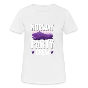 Équipage de la fête de Norvège - T-shirt respirant Femme - blanc - Devant - AI Model Female 172 dark (172cm)
