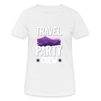 Travel Party Crew - Frauen T-Shirt atmungsaktiv - Weiß - Vorne - AI Model Female 172 dark (172cm)