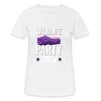 Équipe de fête de la faune - T-shirt respirant Femme - blanc - Devant - AI Model Female 172 dark (172cm)