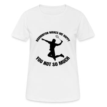 Fan de badminton Badminton Joueur de badminton Badminton Badminton - T-shirt respirant Femme - blanc - Devant - AI Model Female 172 dark (172cm)