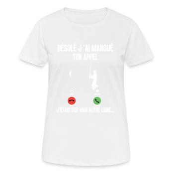 Je suis retraité mon boulot conduire camping car - T-shirt respirant Femme - blanc - Devant - AI Model Female 172 dark (172cm)