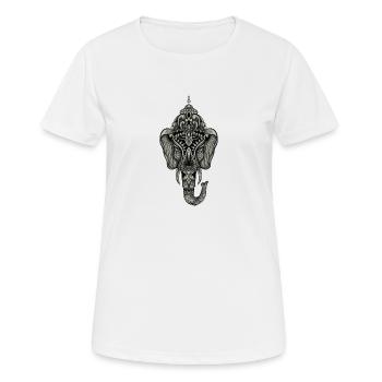 Ganesha I Hinduismus Buddhismus Motiv für - Frauen T-Shirt atmungsaktiv - Weiß - Vorne - AI Model Female 172 dark (172cm)