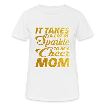 Il faut beaucoup d’éclat pour être une maman de joie - T-shirt respirant Femme - blanc - Devant - AI Model Female 172 dark (172cm)