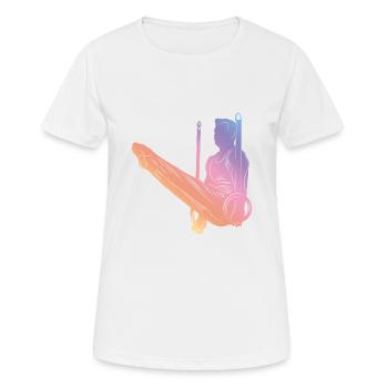 Silhouette gymnastique - T-shirt respirant Femme - blanc - Devant - AI Model Female 172 dark (172cm)