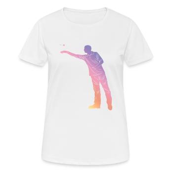 Silhouette de fléchettes - T-shirt respirant Femme - blanc - Devant - AI Model Female 172 dark (172cm)