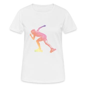 Patins à roues alignées Silhoette - T-shirt respirant Femme - blanc - Devant - AI Model Female 172 dark (172cm)