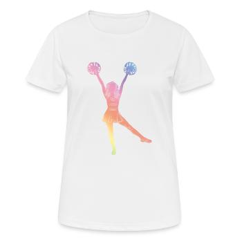 Cheerleader Silhouette - Women's Breathable T-Shirt - white - Front - AI Model Female 172 dark (172cm)