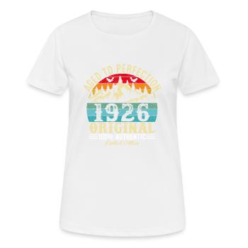 Aged to perfection 1926 Original - Women's Breathable T-Shirt - white - Front - AI Model Female 172 dark (172cm)
