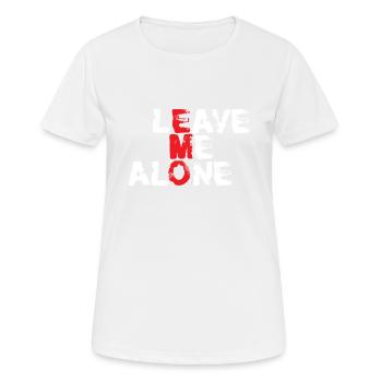 Laissez-moi tranquille | | de vêtements Emo | Emocore Emo Musique - T-shirt respirant Femme - blanc - Devant - AI Model Female 172 dark (172cm)