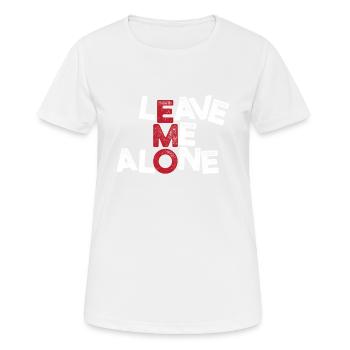 Laissez-moi tranquille | | de vêtements Emo | Emocore Emo Musique - T-shirt respirant Femme - blanc - Devant - AI Model Female 172 dark (172cm)