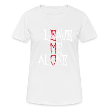 Laissez-moi tranquille | | de vêtements Emo | Emocore Emo Musique - T-shirt respirant Femme - blanc - Devant - AI Model Female 172 dark (172cm)