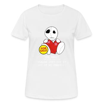 Vente | Une condition terrible du cœur - S’il vous plaît j - T-shirt respirant Femme - blanc - Devant - AI Model Female 172 dark (172cm)