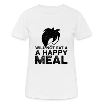 Will Not Eat A Happy Meal | Boys Emo clothes | Emo - Women's Breathable T-Shirt - white - Front - AI Model Female 172 dark (172cm)