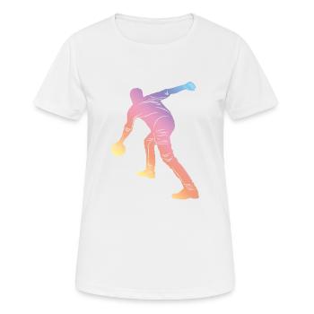 Bowling Silhouette - T-shirt respirant Femme - blanc - Devant - AI Model Female 172 dark (172cm)