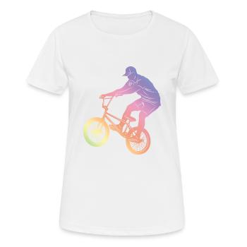 Motocross Silhouette - Women's Breathable T-Shirt - white - Front - AI Model Female 172 dark (172cm)