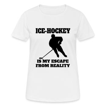 Eishockey Wintersport Geschenk Eishockeyteam - Frauen T-Shirt atmungsaktiv - Weiß - Vorne - AI Model Female 172 dark (172cm)