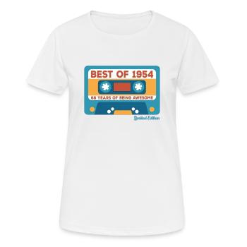 1954 Vintage Vintage Retro Cadeau D’anniversaire - T-shirt respirant Femme - blanc - Devant - AI Model Female 172 dark (172cm)