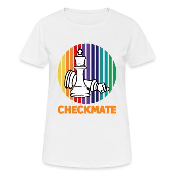 T-shirt échecs et mat - T-shirt respirant Femme - blanc - Devant - AI Model Female 172 dark (172cm)