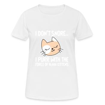 I Purr With The Force Of 10,000 Kittens 1 - Frauen T-Shirt atmungsaktiv - Weiß - Vorne - AI Model Female 172 dark (172cm)
