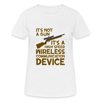 It's A High Speed Wireless Communication Device - Frauen T-Shirt atmungsaktiv - Weiß - Vorne - AI Model Female 172 dark (172cm)