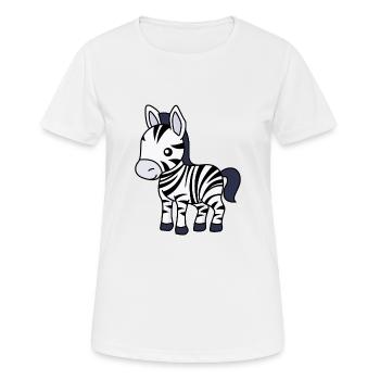 Zebra Comic Animal - Women's Breathable T-Shirt - white - Front - AI Model Female 172 dark (172cm)