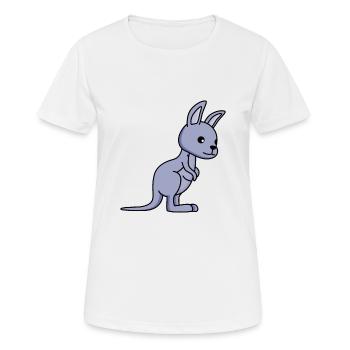 Kangaroo Comic - Frauen T-Shirt atmungsaktiv - Weiß - Vorne - AI Model Female 172 dark (172cm)
