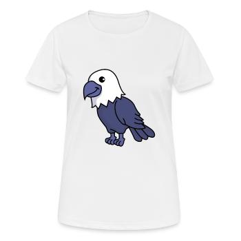 Adler Comic Tier - Frauen T-Shirt atmungsaktiv - Weiß - Vorne - AI Model Female 172 dark (172cm)