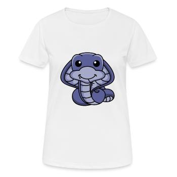 Snake Cobra Comic Animal - Women's Breathable T-Shirt - white - Front - AI Model Female 172 dark (172cm)