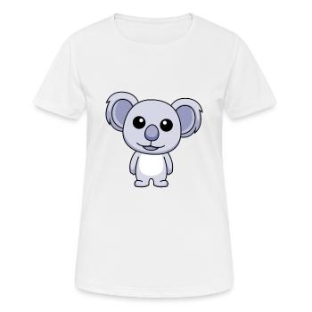 Koala Comic Tier - Frauen T-Shirt atmungsaktiv - Weiß - Vorne - AI Model Female 172 dark (172cm)