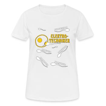 ELEKTROTECHNIKER - Frauen T-Shirt atmungsaktiv - Weiß - Vorne - AI Model Female 172 dark (172cm)
