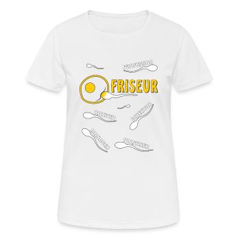 COIFFEUR - T-shirt respirant Femme - blanc - Devant - AI Model Female 172 dark (172cm)