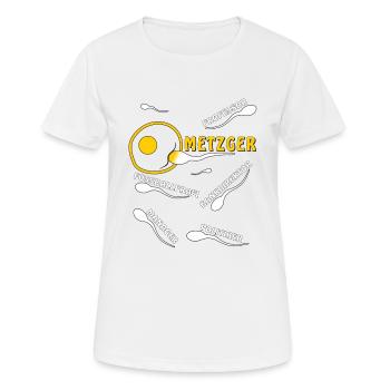 METZGER - Frauen T-Shirt atmungsaktiv - Weiß - Vorne - AI Model Female 172 dark (172cm)