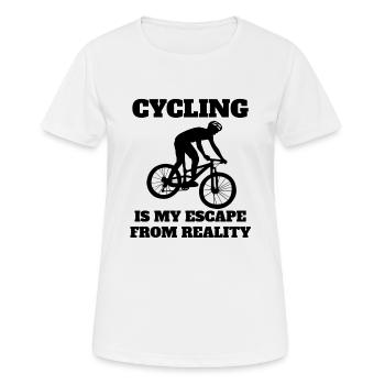 Mountain Bike Cycling Bicycle Tour Cycling - Women's Breathable T-Shirt - white - Front - AI Model Female 172 dark (172cm)