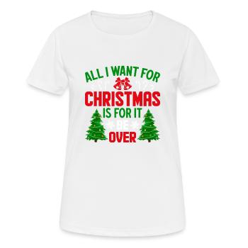 5 Tout ce que je veux pour Noël, c’est que ce soit fini - T-shirt respirant Femme - blanc - Devant - AI Model Female 172 dark (172cm)