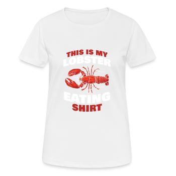 C’est mon crustacé aux fruits de mer qui - T-shirt respirant Femme - blanc - Devant - AI Model Female 172 dark (172cm)