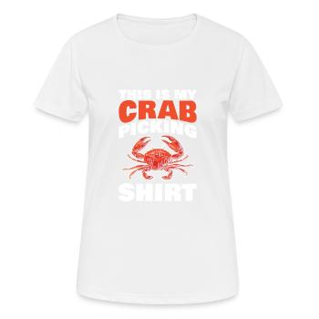 This Is My Crab Collection Design For All - Women's Breathable T-Shirt - white - Front - AI Model Female 172 dark (172cm)