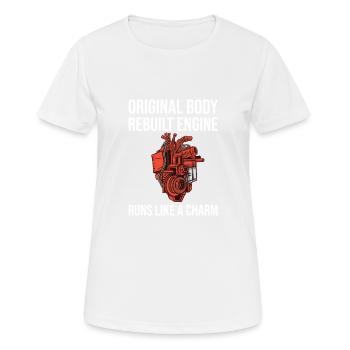 Funny Open Heart Surgery Recovery Survivor Gift - Frauen T-Shirt atmungsaktiv - Weiß - Vorne - AI Model Female 172 dark (172cm)