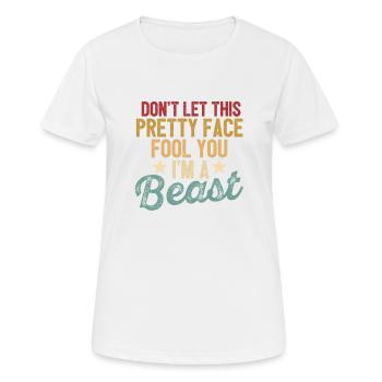 Don't let yourself be pampered by this pretty face - Women's Breathable T-Shirt - white - Front - AI Model Female 172 dark (172cm)