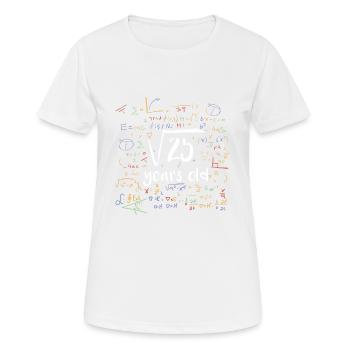 Square root 25 years - Women's Breathable T-Shirt - white - Front - AI Model Female 172 dark (172cm)