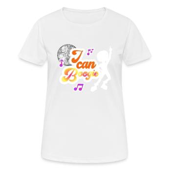 Funk Clothing | Vintage 70er Jahre Kostüm für Soul Musik - Frauen T-Shirt atmungsaktiv - Weiß - Vorne - AI Model Female 172 dark (172cm)